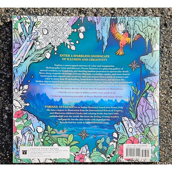 Mythographic Color & Discover Frozen Fantasies Winter Wonderlands COLORING BOOK - Picture 2 of 7